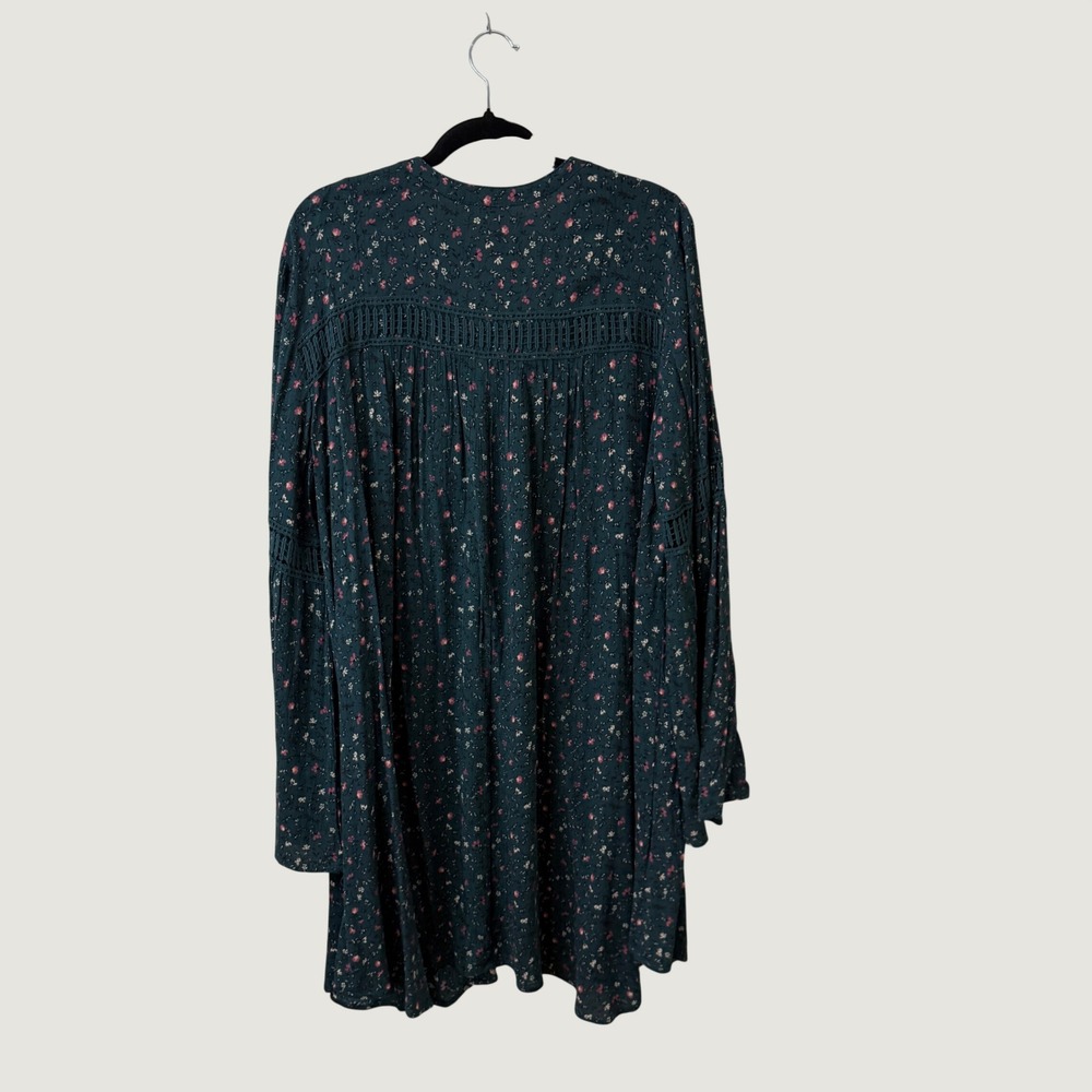 Knox Rose Floral Boho Dress Green Bell Sleeve Fall‎ Romantic Fairy Grunge XXL - Picture 7 of 9